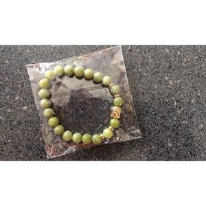 Natural Stone Bead Buddha Bracelet