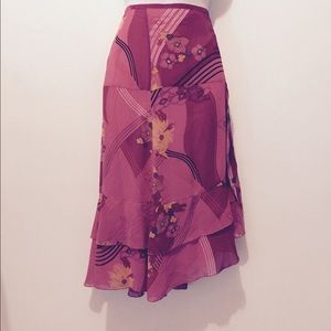 MGXX Floral pink multi-color skirt