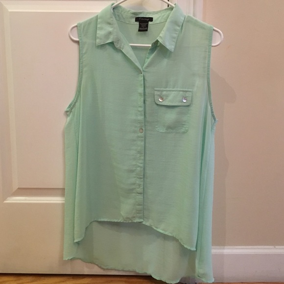 Sheer sleeveless top