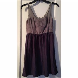 Purple and gray dress