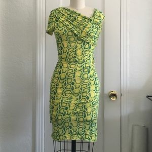 Snake Print Fitted Dress