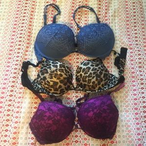$55 for all 3 BOMBSHELL Push Up Bras!!