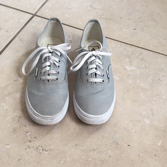 Light grey vans. Only worn once!