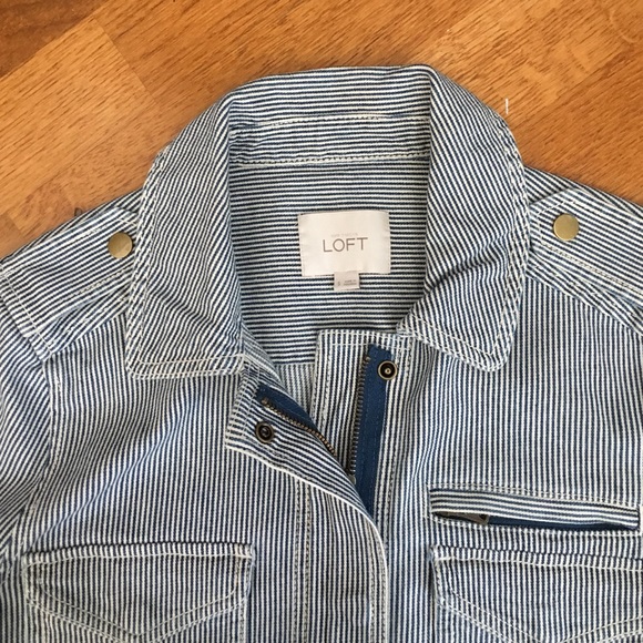 Blue Striped Utility Jacket - Picture 2 of 3