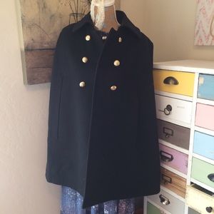 Black cape coat