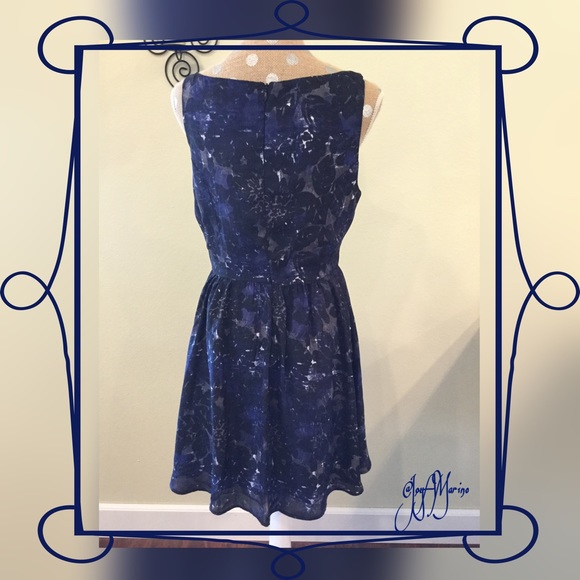 Nordstrom Blue Floral Sleeveless Dress - Picture 3 of 3