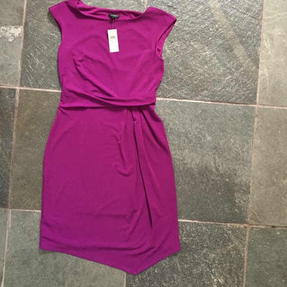 XS Ann Taylor Asymmetrical Purple Dress