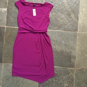 XS Ann Taylor Asymmetrical Purple Dress