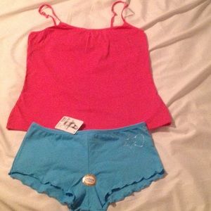 L top & XL booty shorts