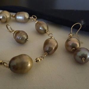 Handmade! Tahitian Pearl Jewelry Set
