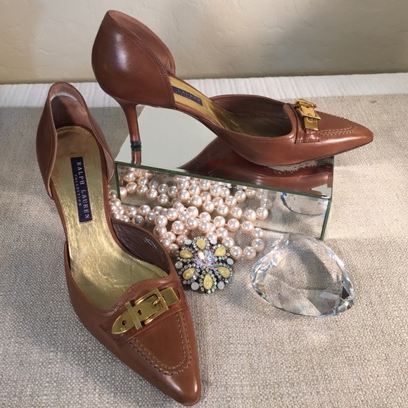 Ralph Lauren Shoes - Ralph Lauren ⚜Couture Saddle Leather Buckle Heels