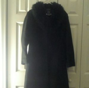 Black Faux Fur Coat
