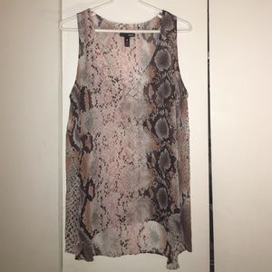 Snakeskin Hi-Low Top