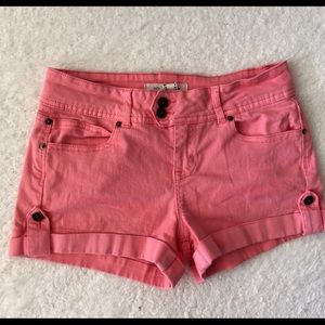 Pink/Salmon Semi-High Waisted Shorts