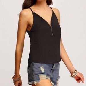 Black Zipper Tank