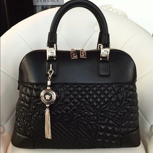 Versace Athena quilted barocco vanitas bag