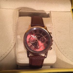 BN Geneva leather watch