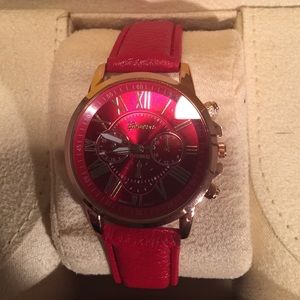 BN Geneva leather watch