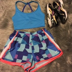 Cobalt blue and navy sports bra