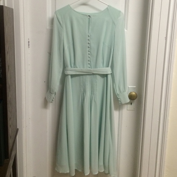 Powder blue chiffon dress