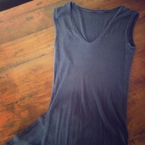 American apparel navy v neck tube dress.