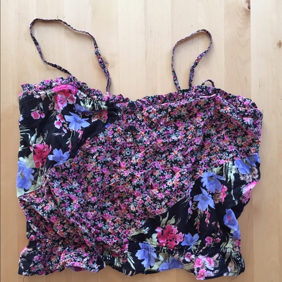 Floral crop top sz S