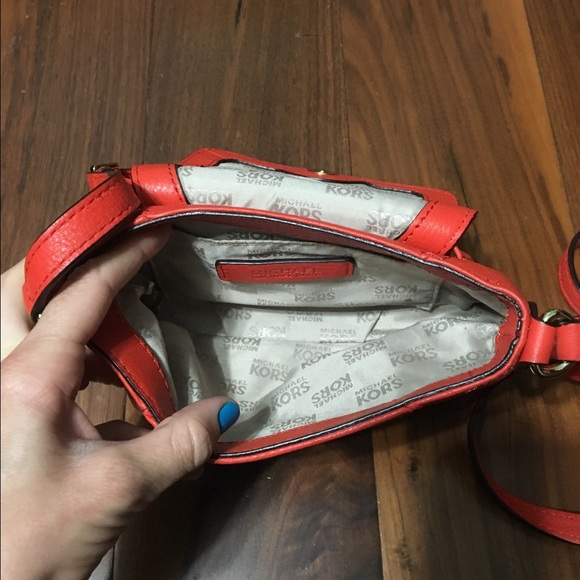 Michael Kors Orange Crossbody Purse - Picture 3 of 3