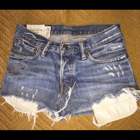 Distressed Semi-High Waisted Shorts