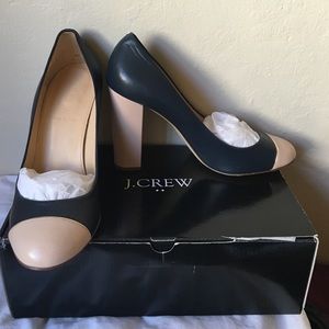 Jcrew Etta Cap Toe Leather Pump sz 8.5
