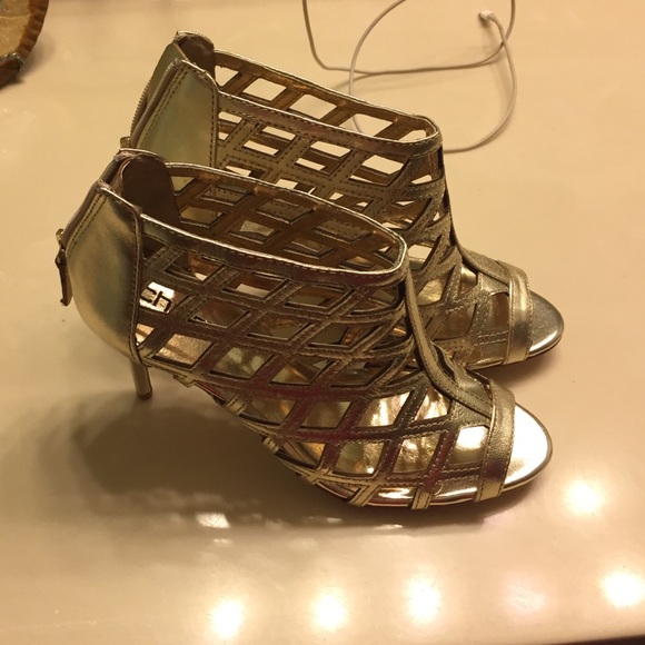 Chico's gold high heels - size 8 - never worn