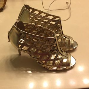 Chico's gold high heels - size 8 - never worn