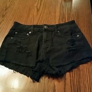 AE black high waisted shorts