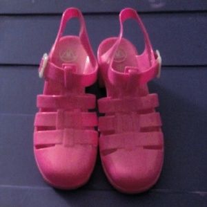 Bright Pink Jelly Shoes