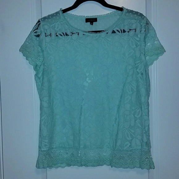 The Limited - Mint Lace blouse - M - Picture 2 of 4