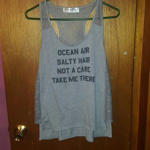 NWOT Hi-low racerback back tank top.