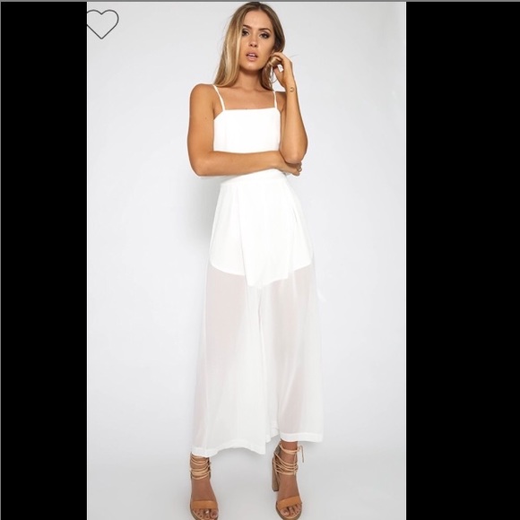 flowy white jumpsuit