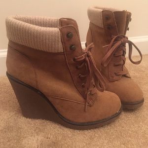 Tan booties
