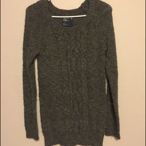 Grey Cable Knit American Eagle Sweater