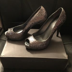 Silver sparkle shoes