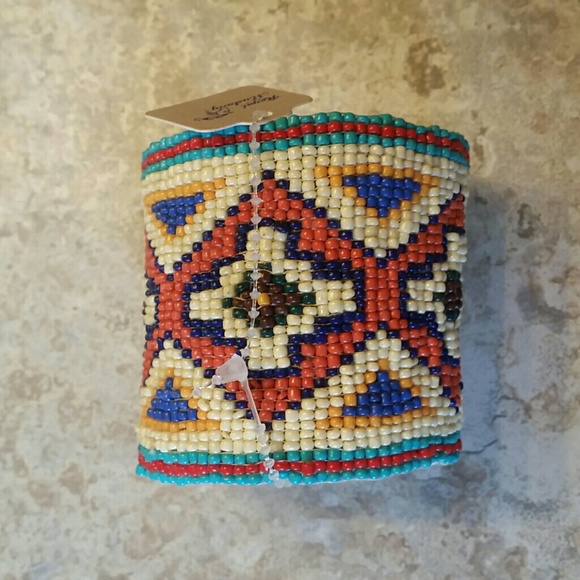Aztec Southwest Beaded Festival Cuff NWT - Picture 3 of 4