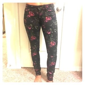 Joe's jeans black floral skinny