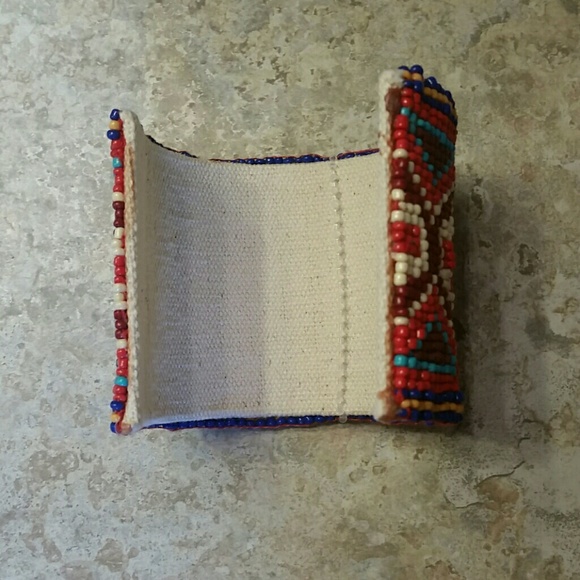 AZTEC SOUTHWEST BEADED FESTIVAL CUFF NWT - Picture 2 of 4