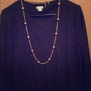 Premier gold chevron necklace
