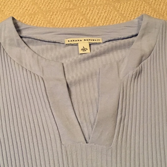 V-Neck Ribbed Super Stretchy Dress Shirt - Picture 2 of 3