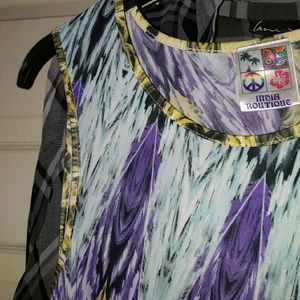 Tye Dye Design Jersey Tank Dress