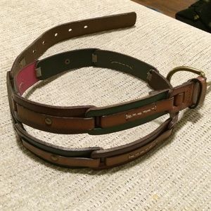 Fossil multi color leather belt