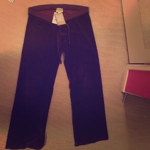 Burgundy velour juicy track pants