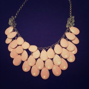 Pink and crystal statement necklace