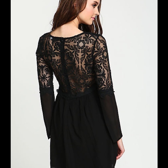 NEW Black Lace Dress Sz L - Picture 3 of 4