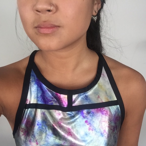 Urban outfitters metallic crop top cute